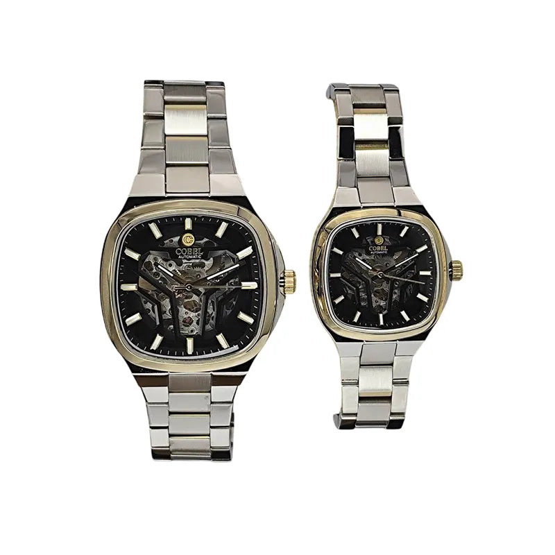 COBEL COUPLE AUTOMATIC WATCHES FOR MEN AND WOMEN
